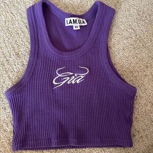 I.AM.GIA Purple crop tank